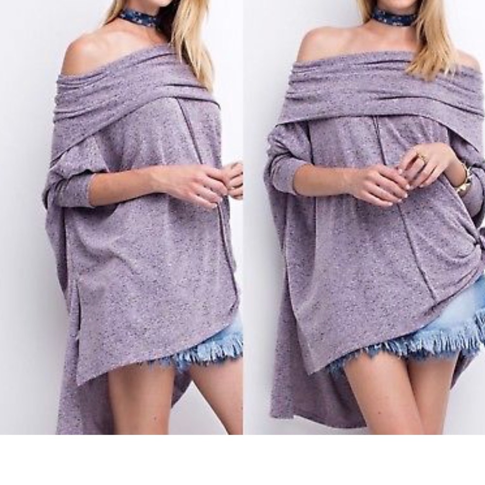 Oversized off the shoulder top